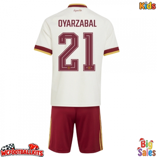 Spain Mikel Oyarzabal #21 Replica Away Stadium Kit for Kids World Cup 2026 Short Sleeve (+ pants)
